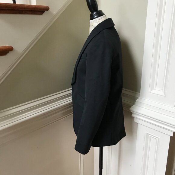 Zadig & Voltaire Date Open Front Blazer Jacket Womens 34 Small Black Gabardine - Picture 10 of 14